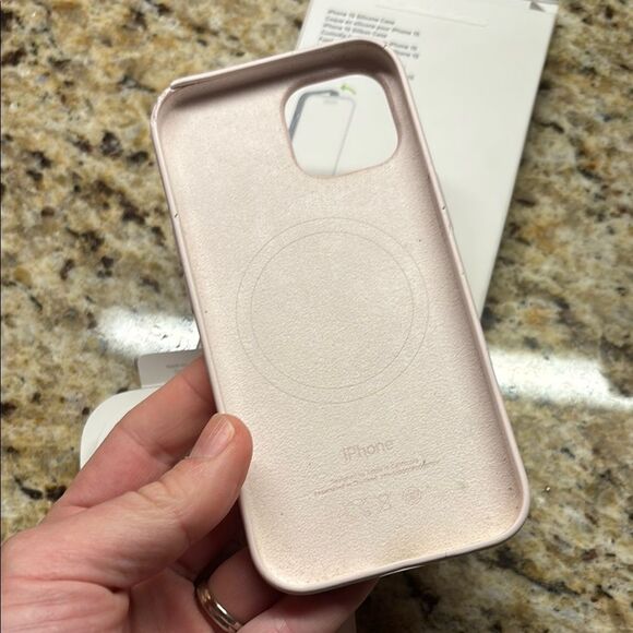 Apple Pink Silicone iPhone 15 Case - Picture 5 of 14